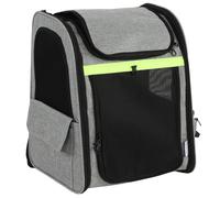 PawHut Transportín expandible para perros con 5 bolsillos y tira reflectante para perros hasta 10 kg 33,5x28x42cm Gris claro