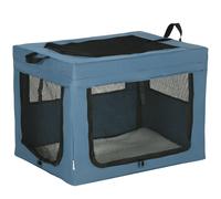 PawHut Transportín Mochila para Perros y Gatos Bolsa Portátil y Plegable para Mascotas Transportador para Perros con 3 Puertas y Cojín Suave 60x42x42