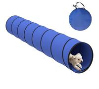 PawHut Túnel de agilidad para perros, 300 x 50 cm, con 4 anclajes de suelo, bolsa de transporte, resistente a desgarros, túnel de agilidad para perros pequeños y medianos, color azul