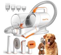 PAWING Kit de aseo para mascotas con aspiradora, herramientas profesionales todo en 1 para perros y gatos, aspiradora de perros de bajo ruido con taza de polvo de gran capacidad de 2 L para eliminar