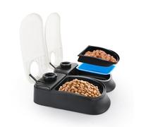 PAWISE Alimentación automática para gatos 2 comidas alimentación automática para perros, con temporizador de 48 horas, dispensador de comida para perros/gato 1.5 tazas, planificar comida o tratamiento