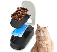 PAWISE Comedero automático para mascotas para perros y gatos, dispensador de alimentos de 1.5 tazas con temporizador de 48 horas, individual