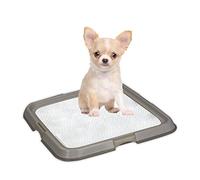 PAWISE Inodoro para perros, alfombrilla de entrenamiento para cachorros, bandeja para orinal de perros, posavasos portátil para mascotas, inodoro para gatos, 49 x 36 cm