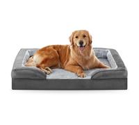 Pawk Cama ortopédica para perros grandes XL, cesta para perros de espuma viscoelástica, camas para perros de tamaño mediano, camas lavables, sofá extraíble antideslizante, 107 x 81 x 17 cm