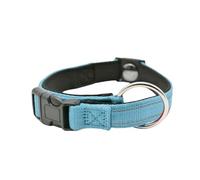 Pawliberation Magnetic Dog Collar, Double Layer Fabric with Breathable and Reflective Design for Small Medium Large Dogs (Blue)