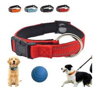 Pawliberation Magnetic Dog Collar, Pawliberation Collars for Senior Dogs, Magnetic Safety Reflective Dog Collar, Adjustable, Double-Layer Fabric with Breathable for Most Dogs (Red)