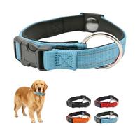Pawliberation Magnetic Dog Collar, with Breathable Design,Adjustable Reflective Collar with Quick-Release Magnetic Heavy Duty Buckle for Small Medium Large Dogs-A