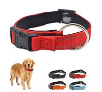 Pawliberation Magnetic Dog Collar, with Breathable Design,Adjustable Reflective Collar with Quick-Release Magnetic Heavy Duty Buckle for Small Medium Large Dogs-D