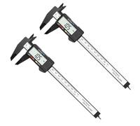 Pawlickio Calibres digitales de 2 piezas, calibres digitales electrónicos de 0-6 pulgadas con gran pantalla LCD, función de apagado automático