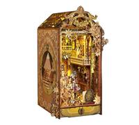 Pawlickio Kit de esquina libro DIY, sujetalibros Fantasy en madera 3D para decoración de bibliotecas, con kit modelo ligero para adultos