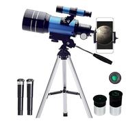 pawlickio Telescopio Superior para NiñOs Adultos, Telescopios Refractores PortáTiles de Apertura de 70 mm (15X-150X) para Principiantes, Telescopio de Viaje de 300 Mm