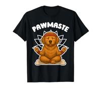 Pawmaste - Divertido Perro de Yoga para meditar, para Mujeres, niños y Hombres Camiseta gráfica económica, Hombre, Negro, M