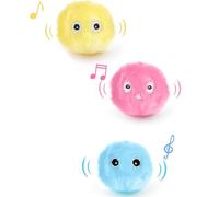Pawparadise Fluffyball-3 Pack Paw Paradise Cat Toy,Light Up,3 Colors-3 Animal Sounds,Paw Paradise Fluffy Ball forCat,Can Be Infused Catnip,Interactive Squeaky Cat Ball Toys for Indoor Play (A Light)