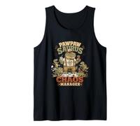 Pawpaw Saurus Chaos Manager Abuelo Papá Broma Vintage Camiseta sin Mangas