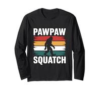 Pawpaw Squatch Bigfoot Grandpa Father's Day Family Manga Larga