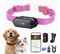 PAWPAWSEN Collar de cámara 4K para mascotas, mini cámara de acción para mascotas con grabación de video, cámara corporal inalámbrica para suministros para mascotas, regalo para exteriores e interiores