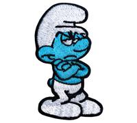 Pawprint Family Parche para coser de Pitufos Grouchy Smurfos, producto oficial de Los Pitufos