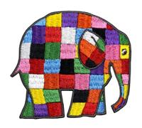 Pawprint Family Parche para coser Elmer Walking Right de David McKees Elmer el elefante de patchwork, artículo oficial