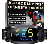 PAWPRO Collar Antiladridos para Perros | Cumple Nueva Ley Bienestar Animal 2024 | Inteligencia Artificial, Detección de ladridos, Pantalla Color | 3 Modos Beep, Vibración, Beep+Vibración | Manual ESP