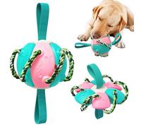 PAWpular Pets Pelota frisbee de rebote, juguete multifunción para masticar y tirar para perros, disco volador, juguete interactivo para perros, promueve la salud dental, ideal para jugar en el agua y