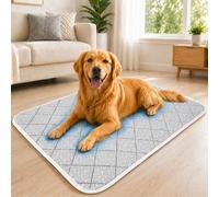 PAWRUSH Alfombrilla de refrigeración para perros XL de 44 x 32 pulgadas, almohadilla de refrigeración Q-Max > 0.5 para perros grandes, lavable a máquina, impermeable, antideslizante, uso en interiores