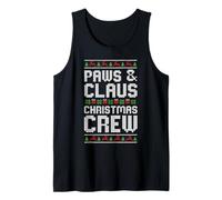 Paws and Claws Christmas Crew, Amante de los Perros y Gatos, Vacaciones de Navidad Camiseta sin Mangas