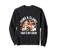 Paws and Claws That's My Crew, lindo amante de los cachorros, papá y padre Sudadera