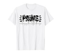 Paws and Enjoy the Little Things, lindo amante de los perros, Animal Paw Camiseta