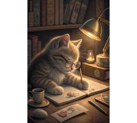 Paws and Pages - Lined Cat Journal with Artistic Transparent Cat Prints - Notebook