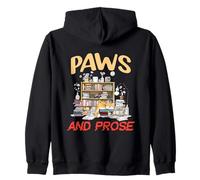 Paws and prose Sudadera con Capucha