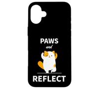 Paws and Reflect - Divertidos Amantes de los Gatos, Lindo Gatito de la Postura de Yoga Carcasa para iPhone 16 Plus