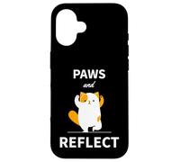 Paws and Reflect - Divertidos Amantes de los Gatos, Lindo Gatito de la Postura de Yoga Carcasa para iPhone 16