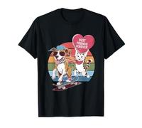 Paws And Relax Dibujos Animados Gato Perro Café Sofá Escena Divertido Juego de palabras Camiseta