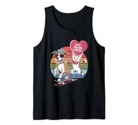 Paws And Relax Dibujos Animados Gato Perro Café Sofá Escena Divertido Juego de palabras Camiseta sin Mangas