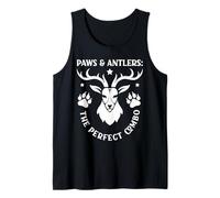 Paws & Antlers Hunts Caza Perro de Caza Humor Hunter Camiseta sin Mangas