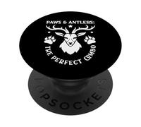 Paws & Antlers Hunts Caza Perro de Caza Humor Hunter PopSockets PopGrip Adhesivo