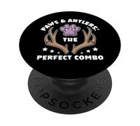 Paws & Antlers Hunts Caza Perro de Caza Humor Hunter PopSockets PopGrip Adhesivo