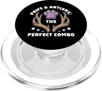 Paws & Antlers Hunts Caza Perro de Caza Humor Hunter PopSockets PopGrip para MagSafe