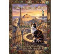 Paws Around the World: An Adult Coloring Book: 50+ Beautiful Cats in Historical Settings and Famous Global Landmarks