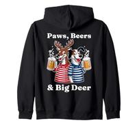 Paws Beers Cazador de Perros de Caza de Ciervos Sudadera con Capucha
