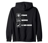 Paws Beers Cazador de Perros de Caza de Ciervos Sudadera con Capucha