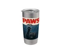 Paws Cat Mouse Funny Saying Meme Kitten Men Women Kid Vaso térmico de acero inoxidable de doble pared