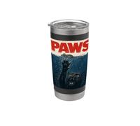 Paws Cat Mouse Funny Saying Meme Kitten Men Women Kid Vaso térmico de acero inoxidable de doble pared