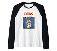 Paws Cat Novelty Graphic Hombres Niños Mujeres Gato Divertido Camiseta Manga Raglan