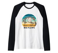 Paws Claws Big Defectos Amantes de los Gatos Humor Camiseta Manga Raglan