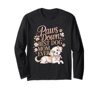 Paws Down Best Dog Mom Ever, lindos lazos para cachorros Manga Larga