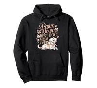 Paws Down Best Dog Mom Ever, lindos lazos para cachorros Sudadera con Capucha