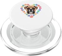 Paws Dye Heart Boxer Dog Boxers PopSockets PopGrip para MagSafe