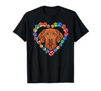 Paws Dye Heart Hungarian Vizsla Magyar Vizslas Camiseta