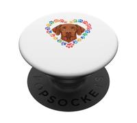 Paws Dye Heart Hungarian Vizsla Magyar Vizslas PopSockets PopGrip Adhesivo